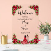 Bloemen acryl Verloving teken Bord (Huwelijk)