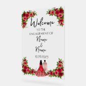 Bloemen acryl Verloving teken Bord (Hoek)