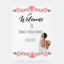 Bloemen acryl Vrijgezellenfeest teken Acryl Bord