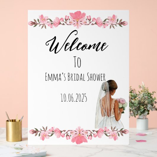 Bloemen acryl Vrijgezellenfeest teken Acryl Bord (Huwelijk)