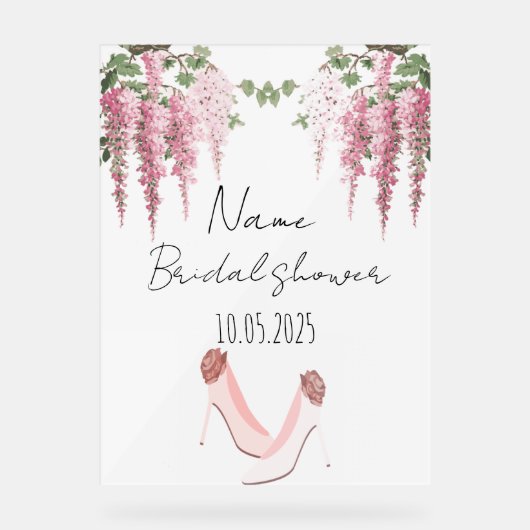 Bloemen acryl vrijgezellenfeest teken acryl bord (Voorkant)