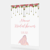 Bloemen acryl vrijgezellenfeest teken acryl bord (Hoek)