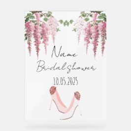 Bloemen acryl vrijgezellenfeest teken bord