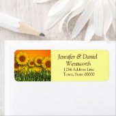 Bloemen Adresetiketten Zonnebloemen Etiket (Insitu)