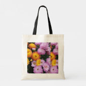 Bloemen Afbeelding Canvas tas (Achterkant)