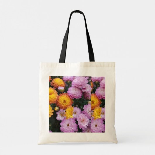 Bloemen Afbeelding Canvas tas (Achterkant)