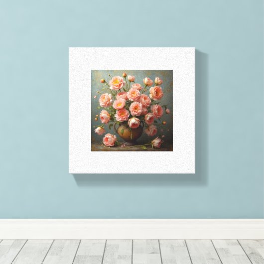 Bloemen Afdrukken op Canvas (Insitu (Houten vloer))