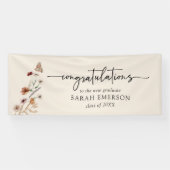 Bloemen Afstudeerbanner Spandoek (Horizontaal)