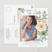Bloemen Afstudeerbericht Bewaar Datum Foto Briefkaart (Voorkant / Achterkant)