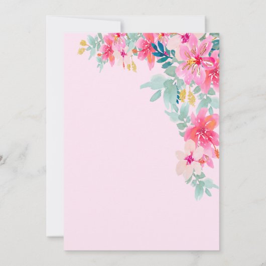 Bloemen Afstudeerder Pet, Spring Flowers Afstudere Kaart (Achterkant)