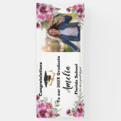 Bloemen Afstudeerfeest Foto Spandoek (Verticaal)