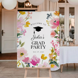 Bloemen Afstudeerfeest Welkomstbord Poster