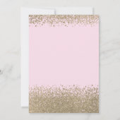 Bloemen afstudeerhoed, diamanten Roze Afstuderen Kaart (Achterkant)