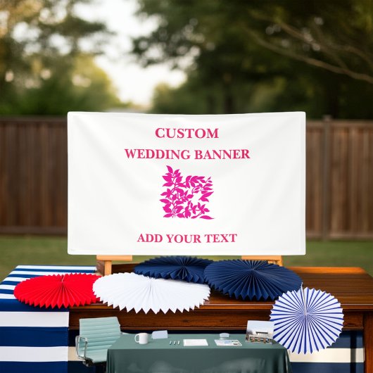 Bloemen Afstuderen Baby shower Jubileum Banner