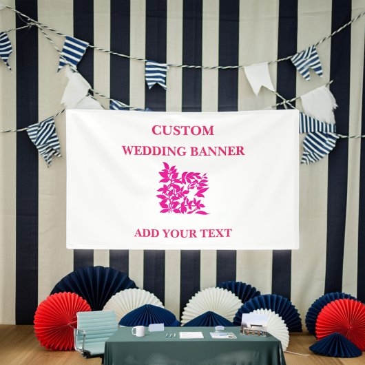 Bloemen Afstuderen Baby shower Jubileum Banner