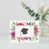 Bloemen afstuderen briefkaart (Staand voorkant)