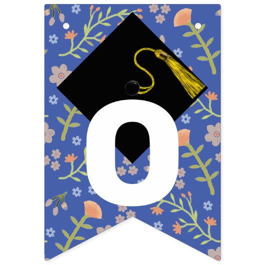 Bloemen Afstuderen Gefeliciteerd Vlaggetjes (Tweede vlag)