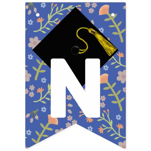 Bloemen Afstuderen Gefeliciteerd Vlaggetjes (Derde vlag)