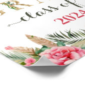 Bloemen Afstuderen Luau Klasse van 2024 Welkom Poster (Hoek)