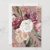  Bloemen Afstuderen Stoffig Roos Foto Aankondiging (Achterkant)