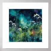 Bloemen Alcohol Ink Collage Poster (Voorkant)
