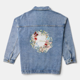 Bloemen Alice in Wonderland Persoonlijk Denim Jacket