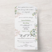 Bloemen · All in One Wedding Invitate Uitnodiging (Binnen)