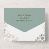 Bloemen · All in One Wedding Invitate Uitnodiging (Achterkant)