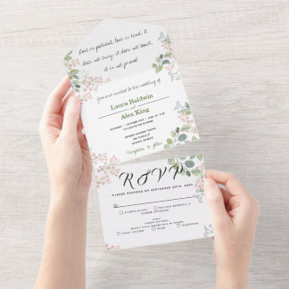 Bloemen · All in One Wedding Invitate Uitnodiging