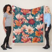 Bloemen All-Over Naam Fleece Deken