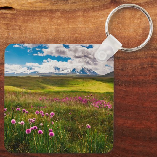 Bloemen | Altai-bergen, Siberië, Rusland Sleutelhanger (Achterkant)