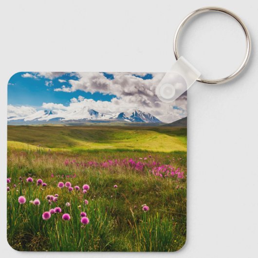 Bloemen | Altai-bergen, Siberië, Rusland Sleutelhanger (Achterkant)