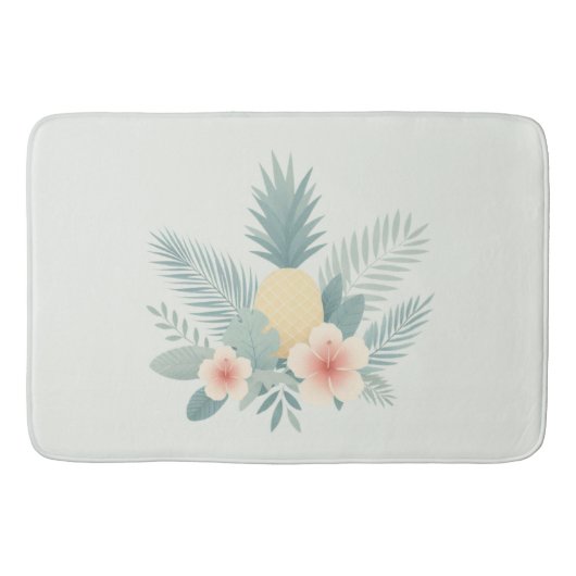 Bloemen Ananas & Hawaiian Badmat (Voorkant)