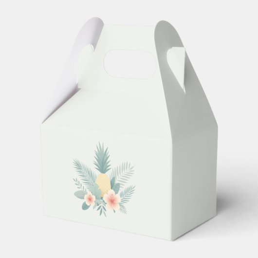 Bloemen Ananas & Hawaiian Bedankdoosjes (Voorkant Zijde)