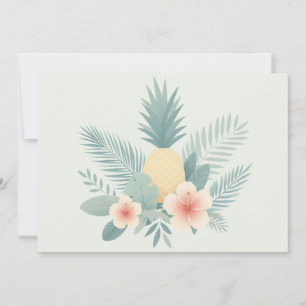 Bloemen Ananas & Hawaiian Feestdagenkaart