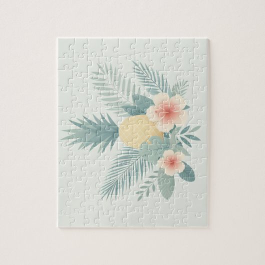 Bloemen Ananas & Hawaiian Legpuzzel (Verticaal)