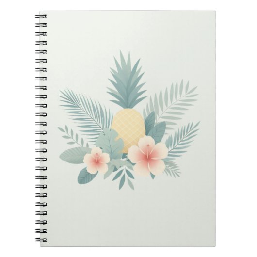 Bloemen Ananas & Hawaiian Notitieboek (Voorkant)