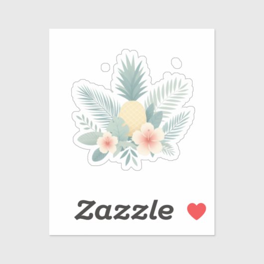 Bloemen Ananas & Hawaiian Sticker (Vel)