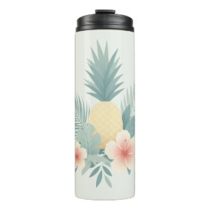Bloemen Ananas & Hawaiian Thermosbeker