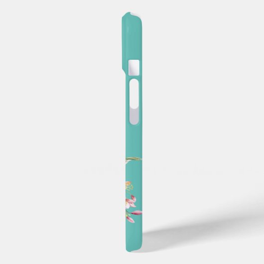 Bloemen ananas munt groen Case-Mate iPhone case (Achterkant / Links)