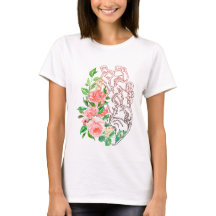 Bloemen Anatomisch Hart T-shirt – Artistic Medical