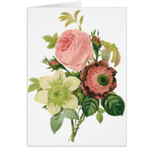  bloemen, Anemone Rozen Clematis door Redoute