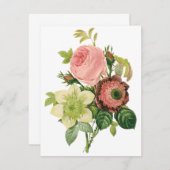 bloemen, Anemone Rozen Clematis door Redoute (Voorkant / Achterkant)