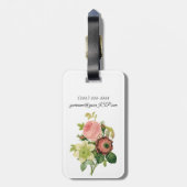  bloemen, Anemone Rozen Clematis door Redoute Bagagelabel (Achterkant verticaal)