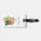  bloemen, Anemone Rozen Clematis door Redoute Bagagelabel (Achterkant horizontaal)