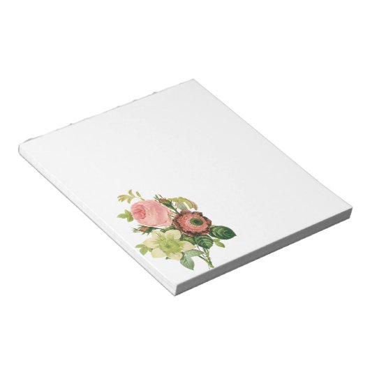 bloemen, Anemone Rozen Clematis door Redoute Notitieblok (Schuin)