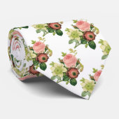 bloemen, Anemone Rozen Clematis door Redoute Stropdas (Opgerold)