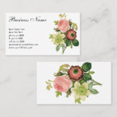  bloemen, Anemone Rozen Clematis door Redoute Visitekaartje (Voorkant / Achterkant)