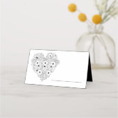  Bloemen Anemoon Zwart Witte Bloem Huwelijk Plaatskaartje (Voorkant)