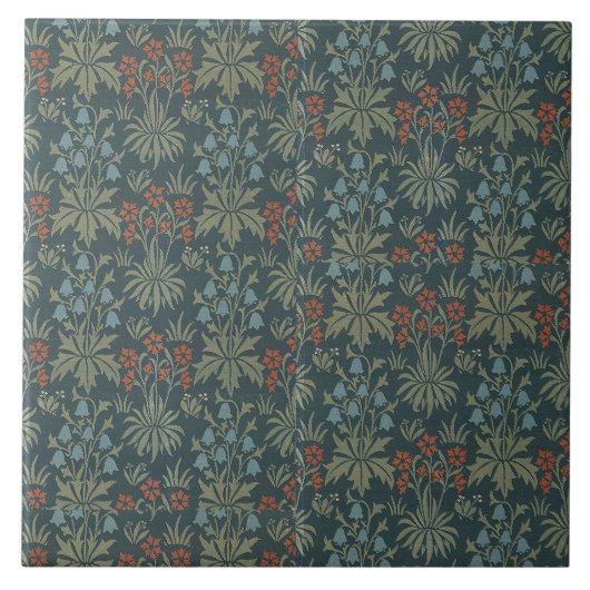 Bloemen  anjer Bluebell John Henry Dearl Tegeltje (Voorkant)